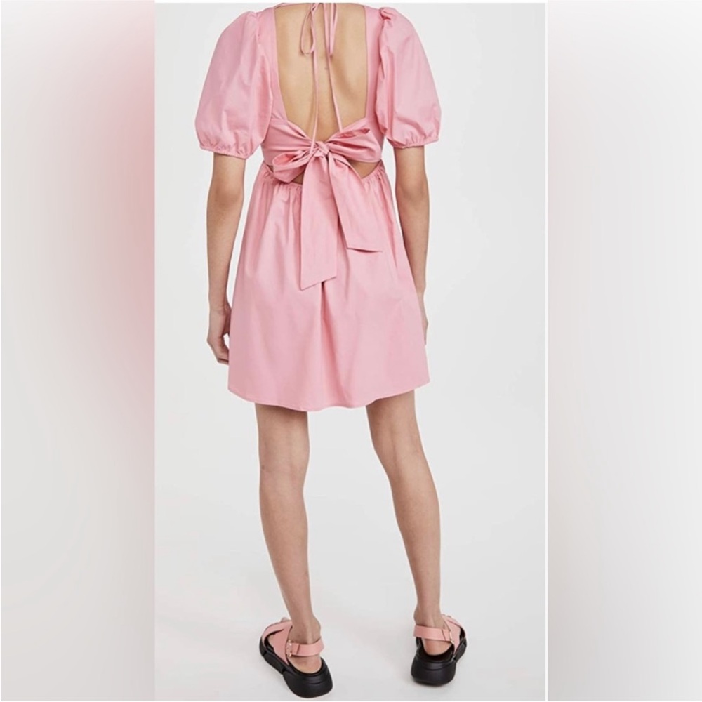 Tie Back Puff Sleeve Mini Dress